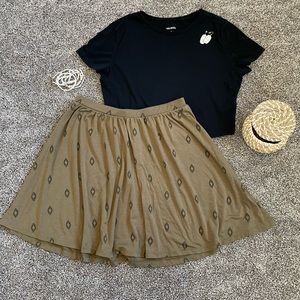 Old Navy | Olive Green Skater-style Skirt